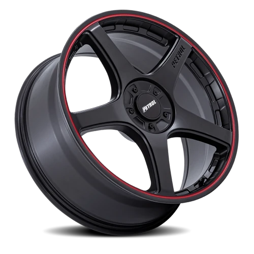 Petrol P2E MBRL 19x8 +40 5x108mm 72.56mm Matte Black Red Lip