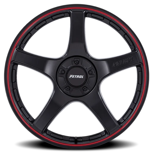 Petrol P2E MBRL 18x8 +40 5x110mm 72.56mm Matte Black Red Lip