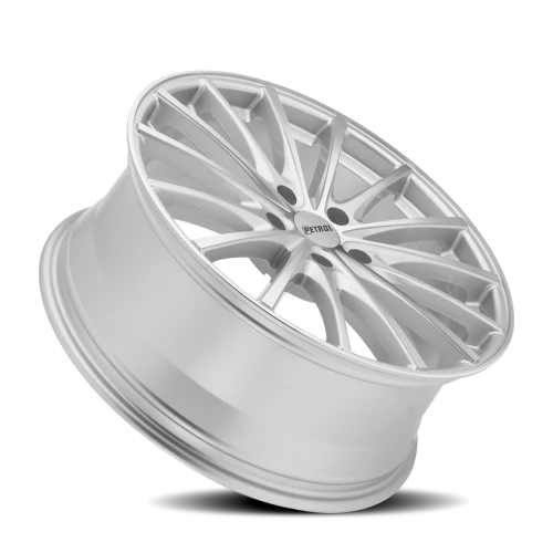 Petrol P3A SL 17x8 +35 5x100mm 72.1mm Silver Machined Cut Face