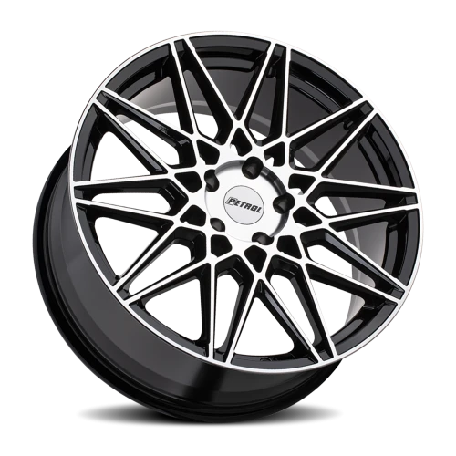 Petrol P3C GBM 18x8 +40 5x112mm 66.6mm Gloss Black Machined Face