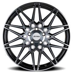 Petrol P3C GBM 19x8 +40 5x114.3mm 76.1mm Gloss Black Machined Face