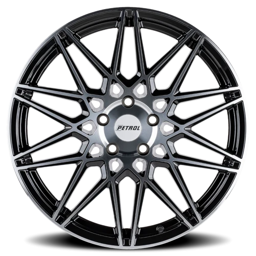 Petrol P3C GBM 18x8 +40 5x105mm 72.1mm Gloss Black Machined Face