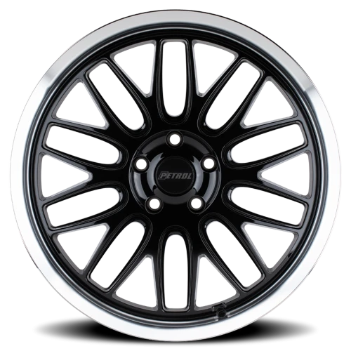 Petrol P4C GBM 16x7 +40 5x100mm 72.1mm Gloss Black Machined Lip