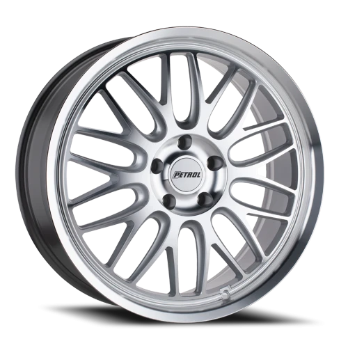 Petrol P4C SL 19x8 +35 5x120mm 76.1mm Silver Machined Face-Machined Lip
