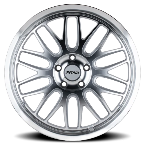 Petrol P4C SL 18x8 +40 5x108mm 72.1mm Silver Machined Face-Machined Lip