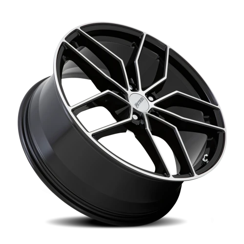 Petrol P5C GBM 18x8 +40 5x112mm 66.6mm Gloss Black Machined Face