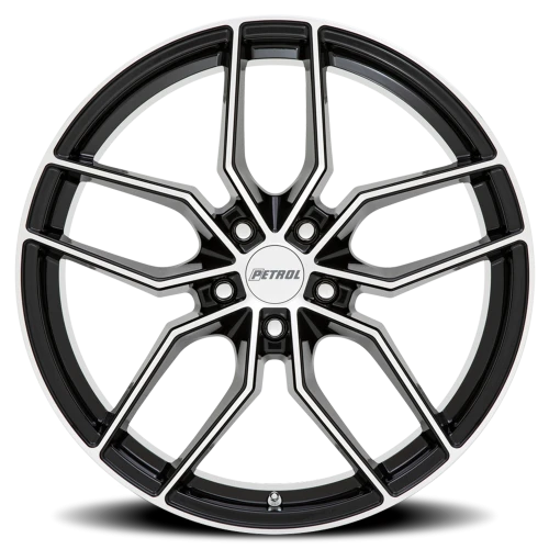 Petrol P5C GBM 18x8 +40 5x108mm 72.1mm Gloss Black Machined Face