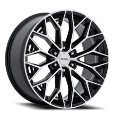 Petrol P5E BD 22x9.5 +30 6x135mm 87.1mm Gloss Black Machined Face