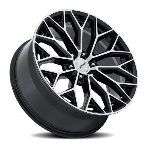 Petrol P5E BD 22x9.5 +25 6x139.7mm 106.1mm Gloss Black Machined Face