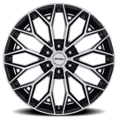 Petrol P5E BD 20x9.5 +25 6x139.7mm 106.1mm Gloss Black Machined Face