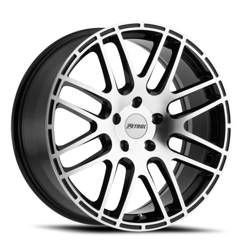 Petrol P6A GBM 17x7.5 +40 4x100mm 72.1mm Gloss Black Machined Cut Face