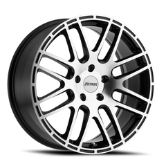 Petrol P6A GBM 17x7.5 +40 4x100mm 72.1mm Gloss Black Machined Cut Face