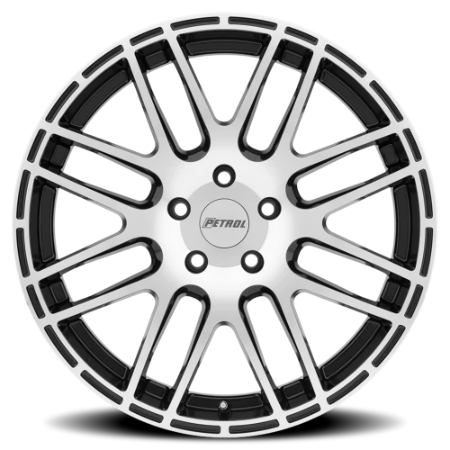 Petrol P6A GBM 18x8 +35 5x100mm 72.1mm Gloss Black Machined Cut Face