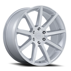 Petrol P6E SD 22x9.5 +25 6x139.7mm 106.1mm Gloss Silver Machined Face