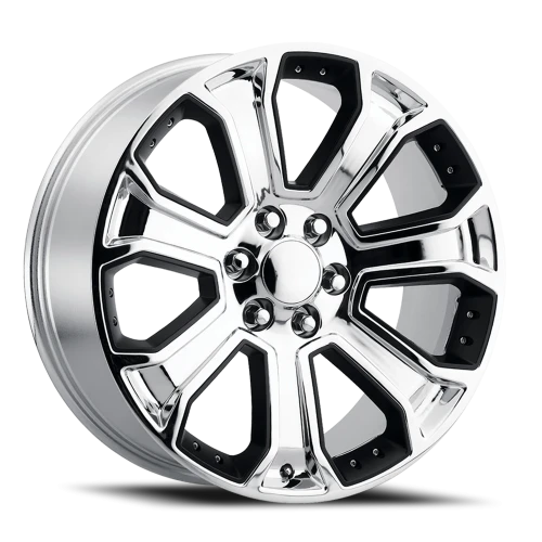 Performance Replica PR113 C 22x9 +24 6x139.7mm 78.1mm Chrome  Matte Black Accents