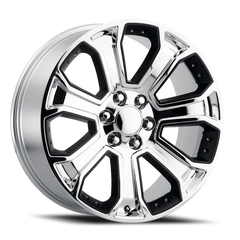 Performance Replica PR113 C 22x9 +24 6x139.7mm 78.1mm Chrome  Matte Black Accents