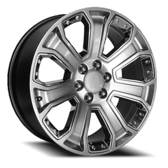 Performance Replica PR113 SL 22x9 +24 6x139.7mm 78.3mm Hyper Silver Dark Chrome Accents