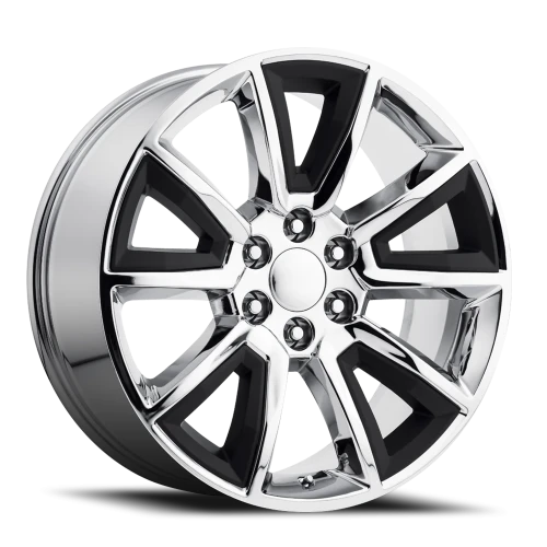 Performance Replica PR168 C 22x9 +24 6x139.7mm 78.3mm Chrome  Matte Black Accents