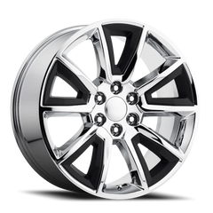 Performance Replica PR168 C 22x9 +24 6x139.7mm 78.3mm Chrome  Matte Black Accents