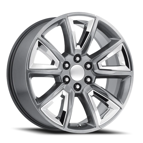 Performance Replica PR168 SL 22x9 +24 6x139.7mm 78.3mm Hyper Silver Chrome Accents