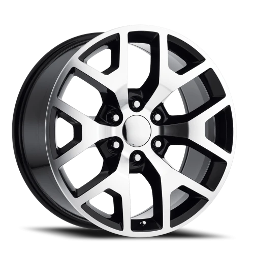 Performance Replica PR169 BM 24x10 +31 6x139.7mm 78.3mm Gloss Black Machined Spokes