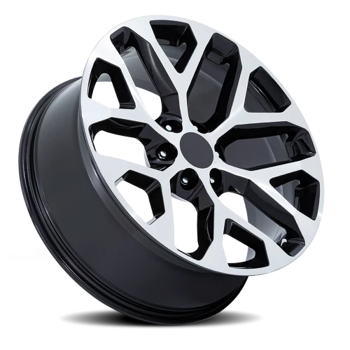 Performance Replica PR177 BM 22x9 +24 6x139.7mm 78.1mm Gloss Black Machined Face