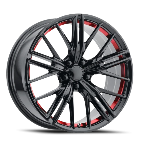 Performance Replica PR194 GBR 20x10 +35 5x120mm 67.06mm Gloss Black Red Machined