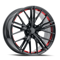 Performance Replica PR194 GBR 20x11 +43 5x120mm 67.06mm Gloss Black Red Machined