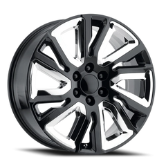 Performance Replica PR202 GB 22x9 +28 6x139.7mm 78.1mm Gloss Black Chrome Accents