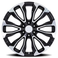 Performance Replica PR211 GBM 22x9 +28 6x139.7mm 78.1mm Gloss Black Machined Face