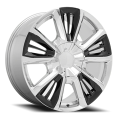 Performance Replica PR212 C 22x9 +28 6x139.7mm 78.1mm Chrome  Gloss Black Accents