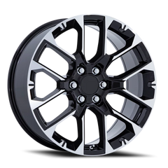 Performance Replica PR224 BM 22x9 +28 6x139.7mm 78.1mm Gloss Black Machined Face