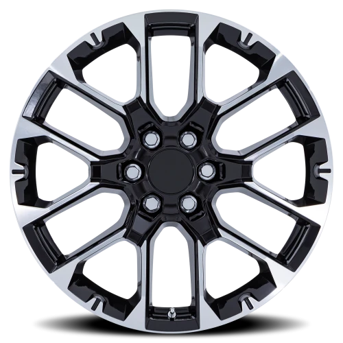 Performance Replica PR224 BM 22x9 +28 6x139.7mm 78.1mm Gloss Black Machined Face