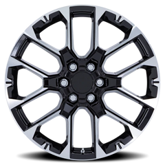 Performance Replica PR224 BM 22x9 +28 6x139.7mm 78.1mm Gloss Black Machined Face
