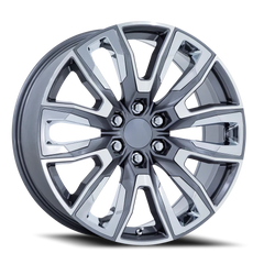 Performance Replica PR225 G 24x10 +31 6x139.7mm 78.1mm Gloss Gunmetal Machined-Chrome Accents