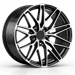 Porsche PR 26 20x9 5x130 et45 71.6 BLACK MACHINE FACE