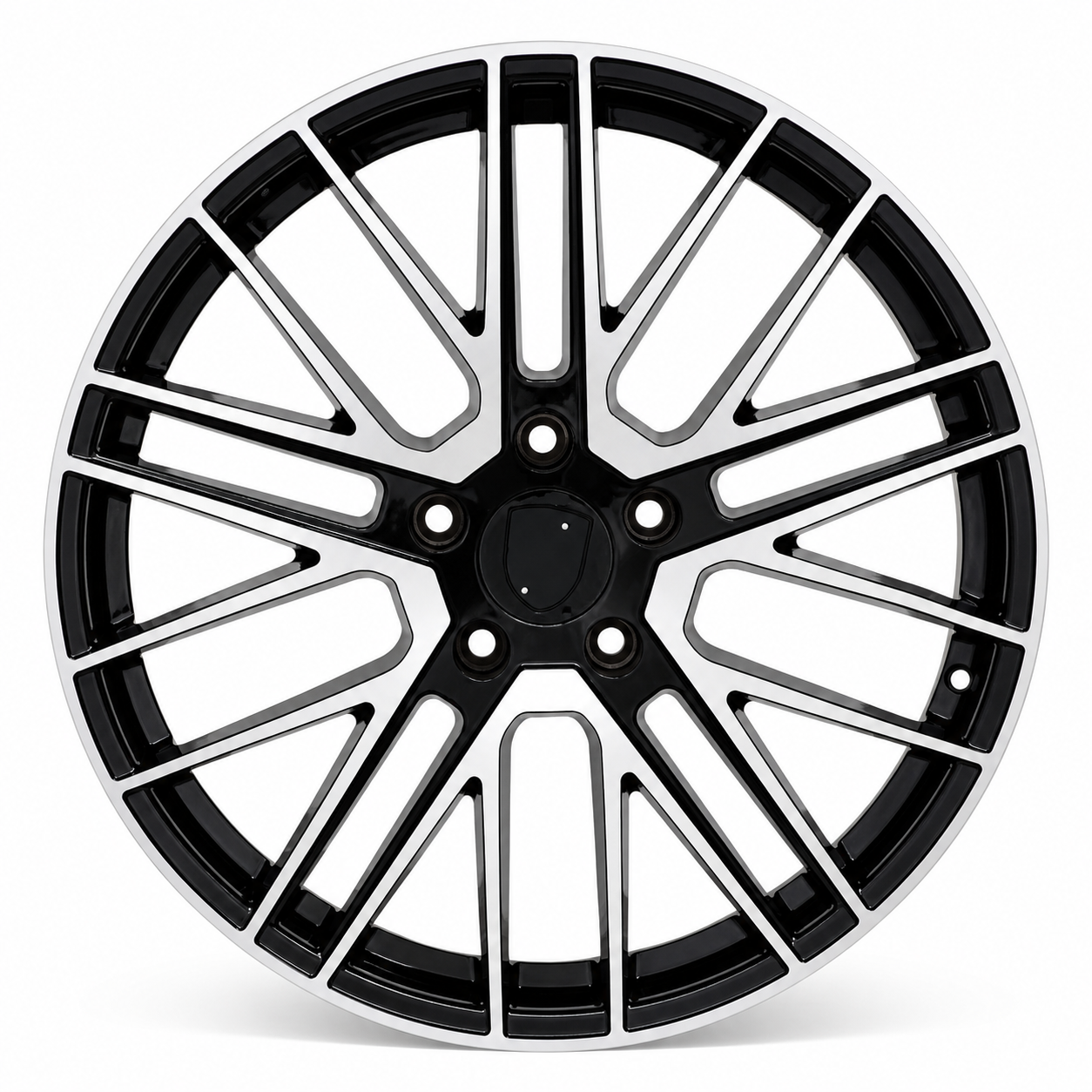 Porsche PR 28 21x9.5 5x130 et61 71.6 BLACK MACHINE FACE