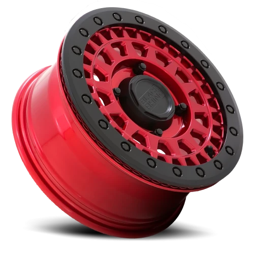 Black Rhino Parker Beadlock UTV RD 15x7 +36 4x156mm 132mm Candy Red Black Bead Ring
