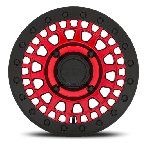Black Rhino Parker Beadlock UTV RD 15x7 +51 4x156mm 132mm Candy Red Black Bead Ring