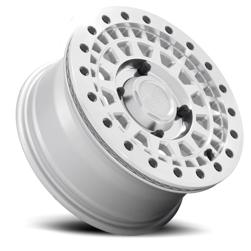 Black Rhino Parker Beadlock UTV SL 14x7 +36 4x110mm 80.2mm Silver Mirror Cut Face