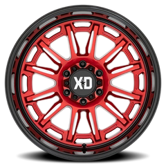 XD Series Phoenix XD865 20x9 +18 5x150mm 110.1mm Candy Red Milled-Black Lip