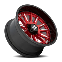XD Series Phoenix XD865 20x9 +18 6x139.7mm 106.1mm Candy Red Milled-Black Lip