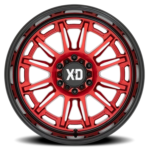 XD Series Phoenix XD865 20x9 +18 6x139.7mm 106.1mm Candy Red Milled-Black Lip