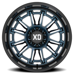 XD Series Phoenix XD865 20x9 +18 6x135mm 87.1mm Metallic Blue Milled-Black Lip