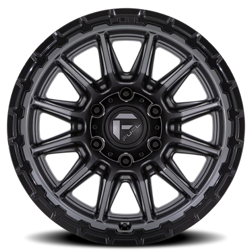 Fuel Piston FC866 AB 17x9 -12 6x139.7mm 106.1mm Matte Gunmetal Gloss Black Lip