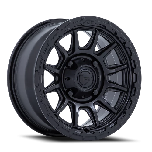 Fuel Piston UTV FV866MB 15x7 +38 4x156mm 115.1mm Matte Black Gloss Black Lip