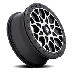 MSA Portal Beadlock M48 GBM 15x6 +38 4x110mm 86mm Gloss Black Machined-Gloss Black Ring
