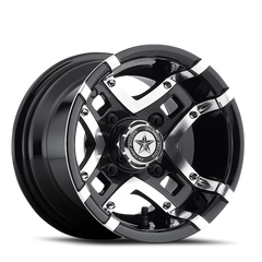 Fairway Alloys Prestige 10x7 -25 4x101.6mm 70.7mm Gloss Black Machined