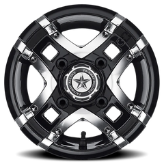 Fairway Alloys Prestige 10x7 -25 4x101.6mm 70.7mm Gloss Black Machined