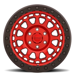 Black Rhino Primm Beadlock RD 17x8.5 -38 5x114.3mm 71.6mm Candy Red Black Ring-Black Bolts